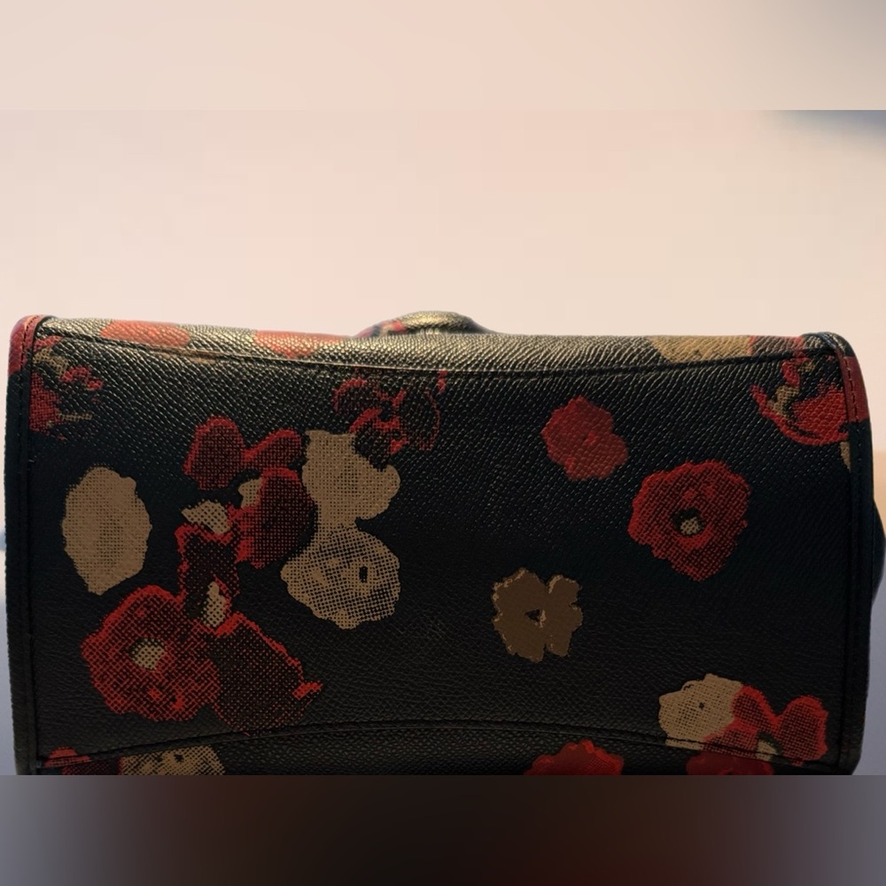 Coach Mini Crosby Floral Leather Satchel + Crossbody Strap - Picture 4 of 8